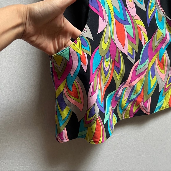 Trina Turk Recreation Colorful Sleeveless Dress with Lattice Back Sz S - Picture 4 of 8